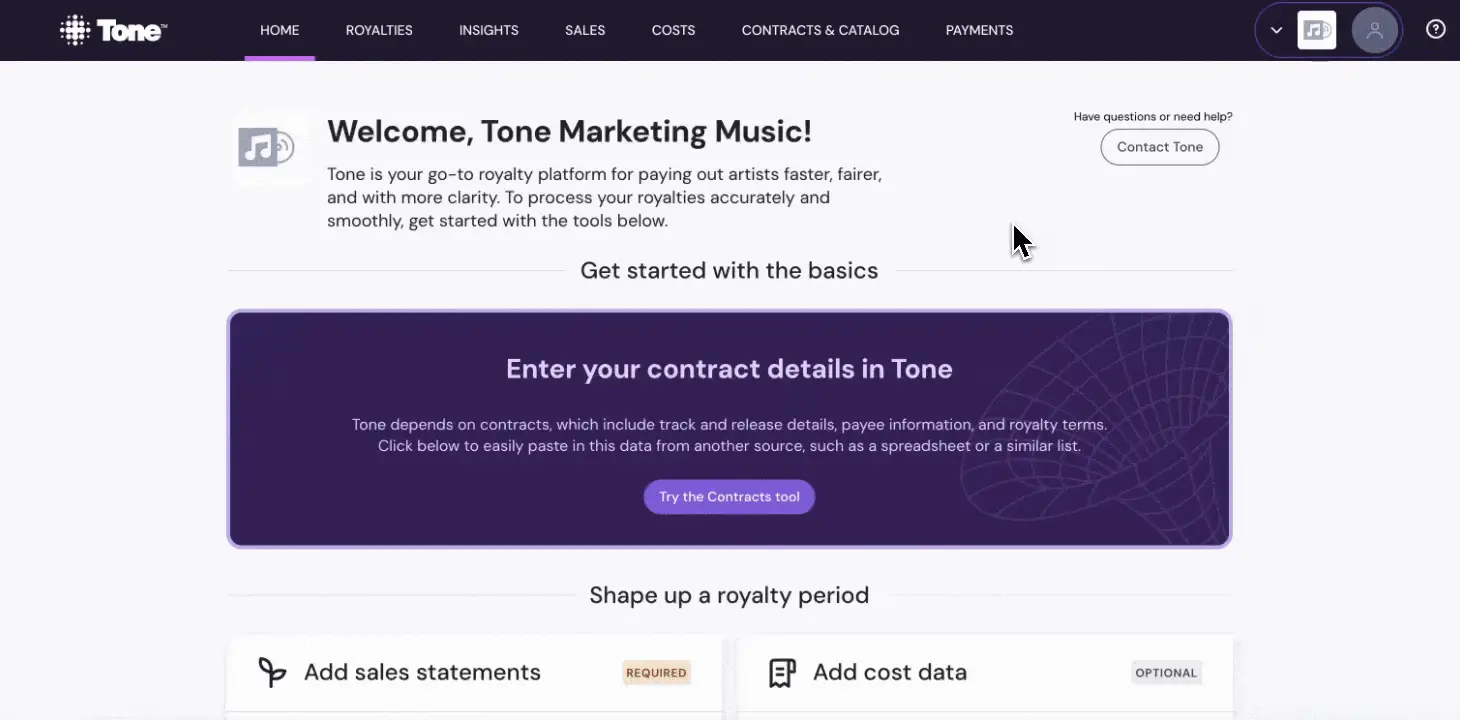 Costs Tool Flow