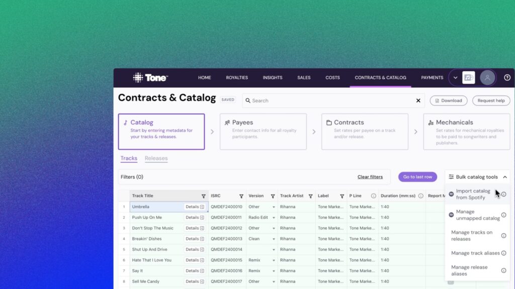 Tone Streamlines Royalty Management